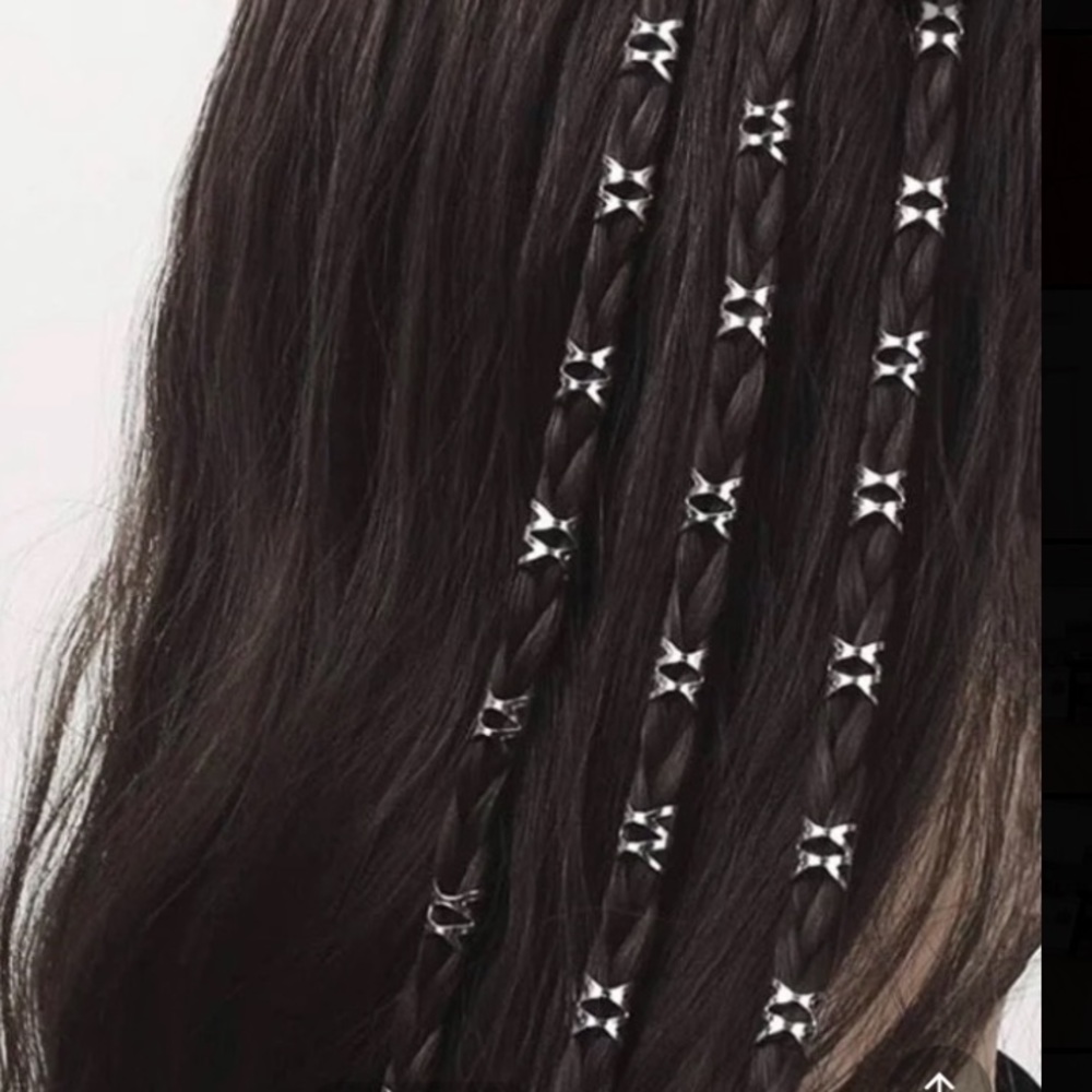 Silver Metal Hair Cuff Hair Clips for braids